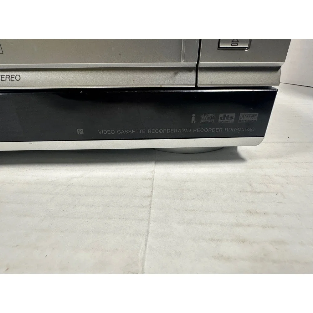 Sony RDR-VX530 DVD Recorder VCR Combo Silver One-Touch Dubbing with Remote